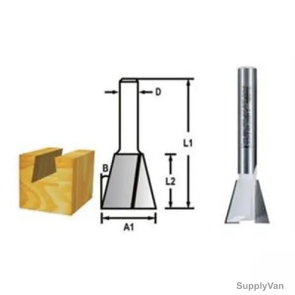Makita Dovetail Router Bit, D-48050, 6.35x8MM