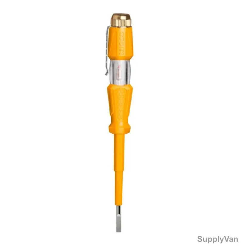 Ingco Voltage Tester, HSDT1408, Slotted, 100-500VAC, 3MM Dia x 140MM Length — image 1