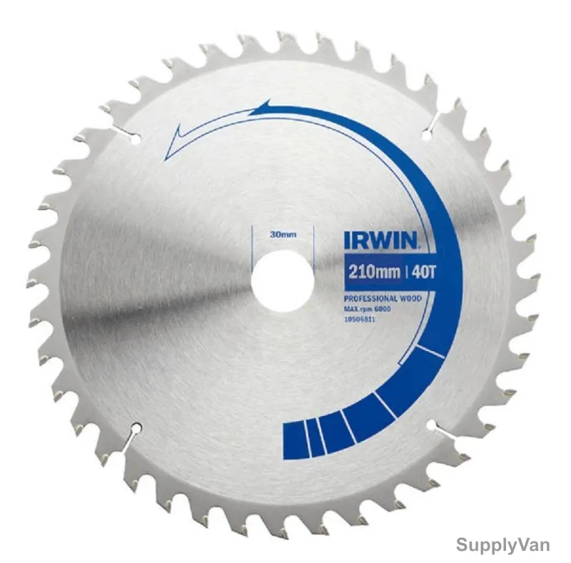 Irwin Circular Saw Blade, IRW10506811, 210x30mm, 40Teeth