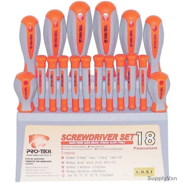 Pro-Tech Screwdriver Set, 531118, 18PCS