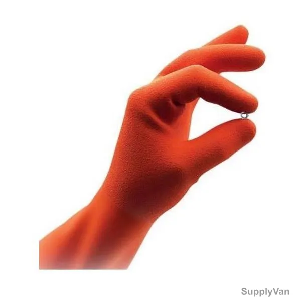 Regeltex Touch-E Insulating Gloves, JFO36-0-09, Natural Rubber, Class 0, Size9, 36CM Length, Orange
