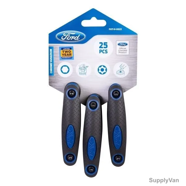 Ford Folding Hex Key Combination Set, FHT-H-0022, Black, 3PCS