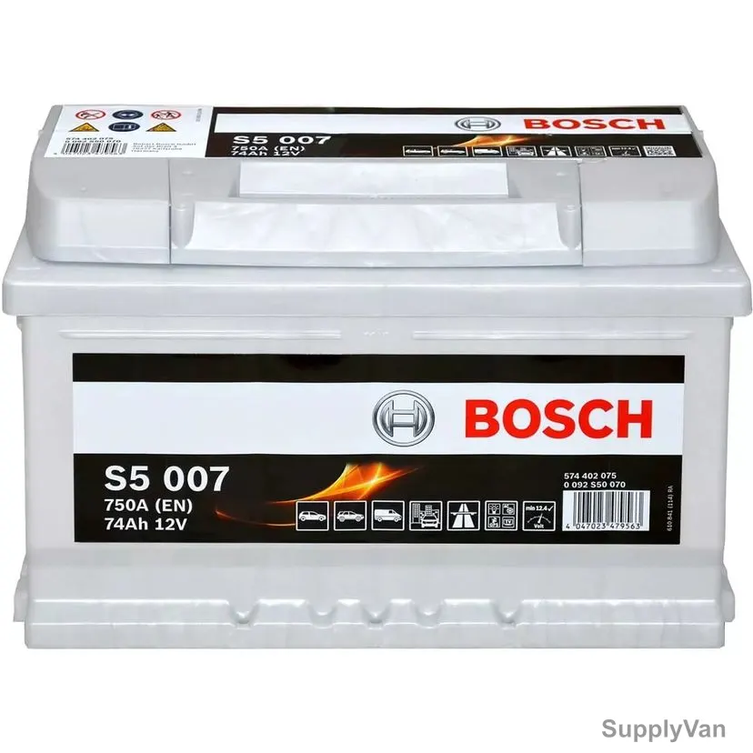 Bosch S5 007 Car Battery, 0092S50070, 12V, 74Ah, 750A