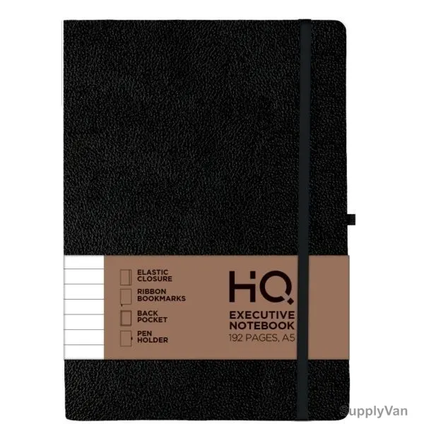 Navneet Executive Casebound Notebook, NAV85656, A5, 96 Sheets, Black  — image 1