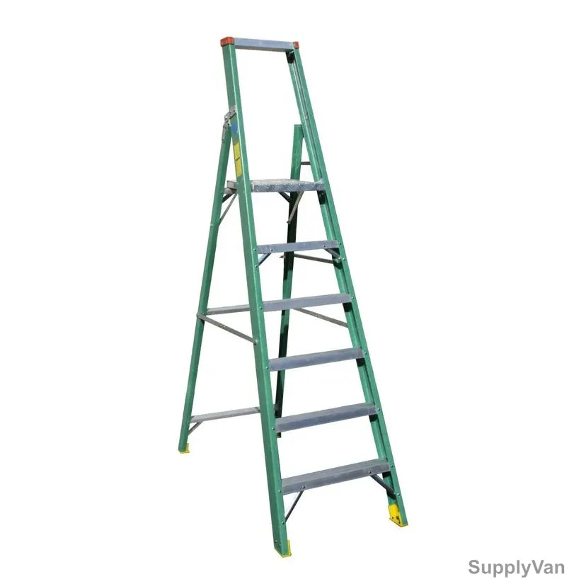 Penguin Fibreglass Platform Ladder, FGPF, 5+1 Steps, 1.4 Mtrs, 150 Kg Weight Capacity