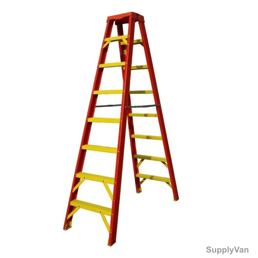 Penguin Full Fibreglass Double Sided Ladder, FFDS-8, 7+1 Steps, 2.3 Mtrs, 150 Kg Loading Capacity — image 1