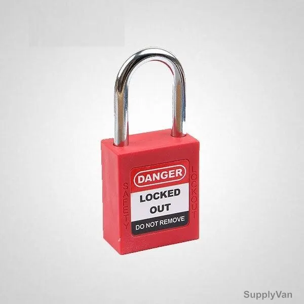 LockD Safety Padlock, KD-P38S, Nylon and Steel, 6 x 38MM, Red — image 1