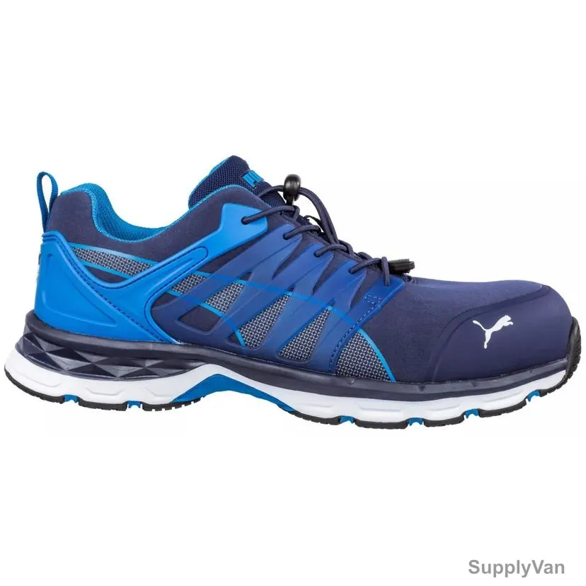 Puma Velocity 2.0 Low Ankle Safety Shoes, 643850, S1P-ESD-HRO-SRC, Size40, Blue