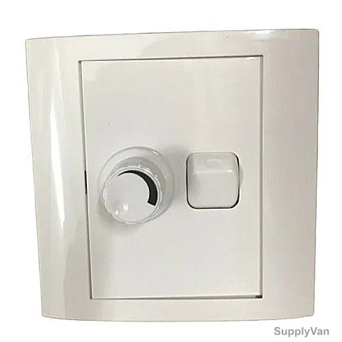 Hager Fan Control Switch, WXED1R500, Polycarbonate, White