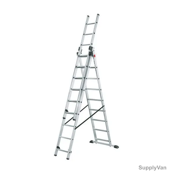 Hailo Combination Ladder, HLO-7309-001, ProfiStep, Aluminium, 2 Sides, 660CM, 9 Steps