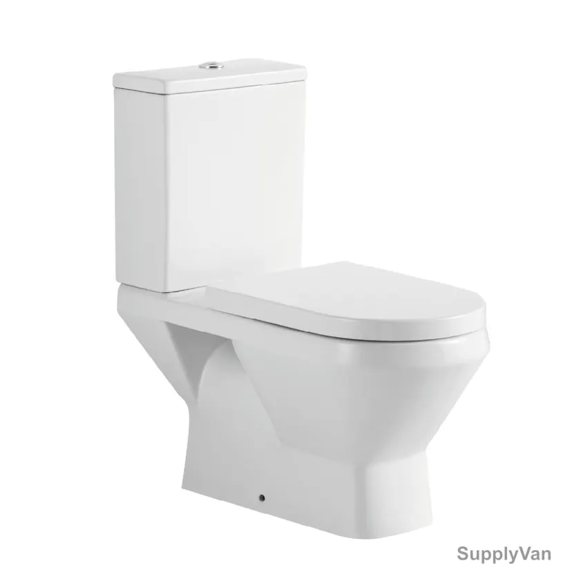 Milano Water Closet With Tank And Seat Cover, 2073, Marina, Ceramic, 370MM Width x 710MM Length, White 3 Pcs/Set — image 1