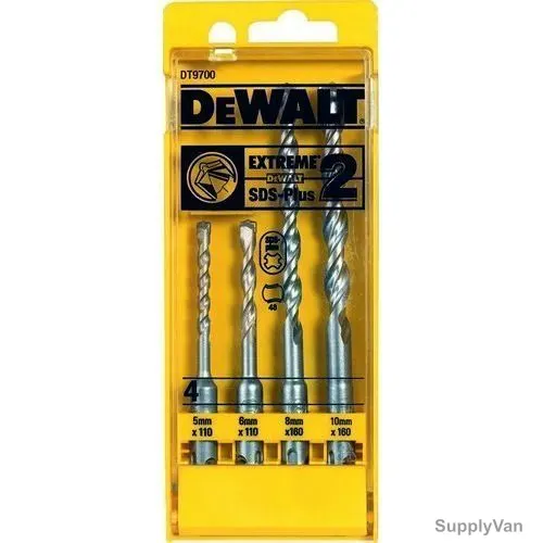 Dewalt Extreme2 SDS-Plus Hammer Drill Bit Set, DT9700-QZ, 4PCS