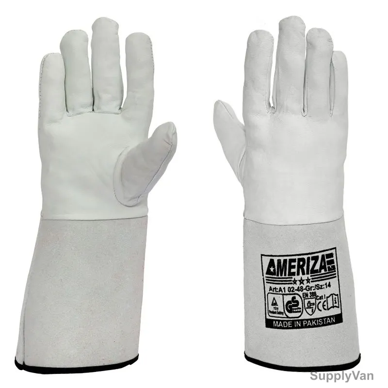 Ameriza Welding Gloves, A102481720, Leather, White