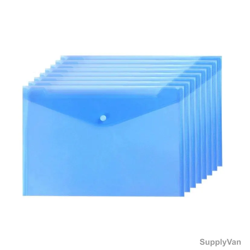 Long Size Document Holder, Plastic, Blue, 12 Pcs/Pack — image 1