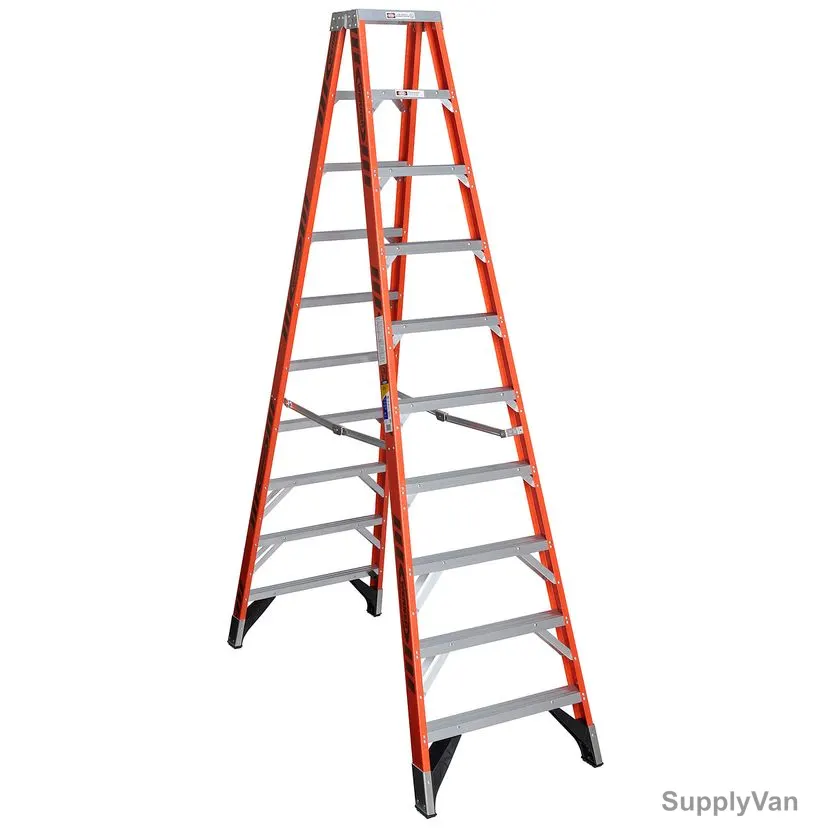 Werner Double Sided Step Ladder, T7410, Fiberglass, 10 Feet Height, 170 Kg Weight Capacity — image 1