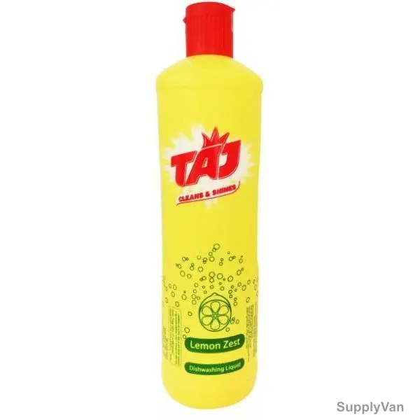 Taj Dishwashing Liquid, Lemon, 400ML, 24 Pcs/Pack