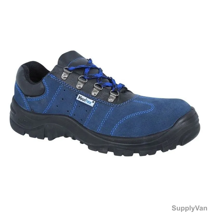 Vaultex Steel Toe Safety Shoes, BDL, Suede Leather, SBP, Size38, Blue/Black