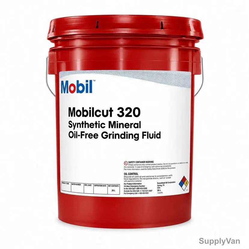Mobil Synthetic Mineral Oil-Free Grinding Fluid, Mobilcut 320, 20 Ltrs