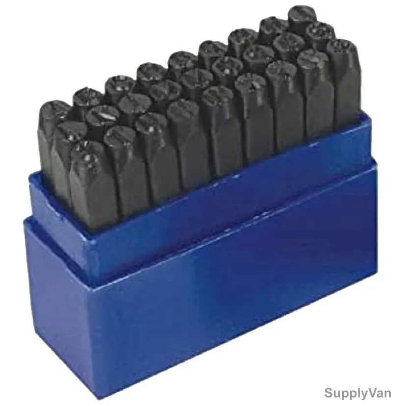 Mannesmann Letter Punch Set, 244-10, Metal, 10MM, 27 Pcs/Pack