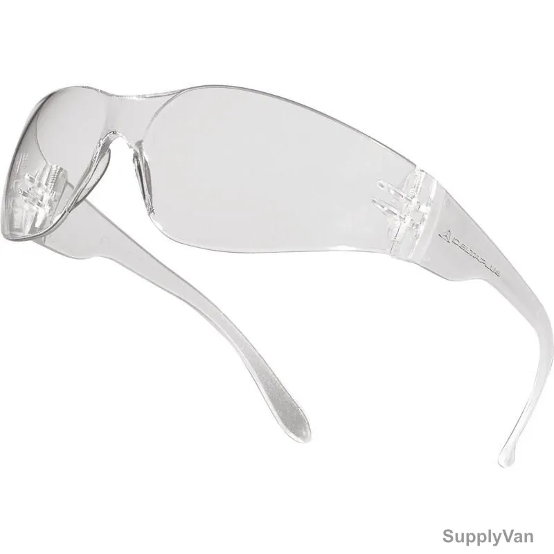 Delta Plus Monobloc Safety Glasses, BRAV2IN, Polycarbonate, Clear