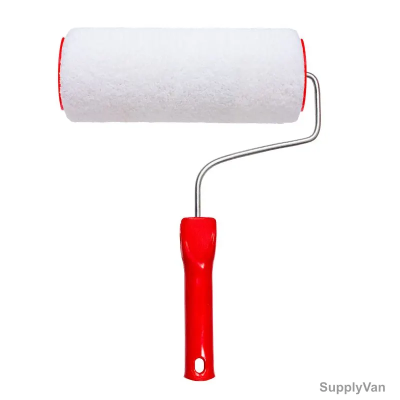 Beorol Paint Roller With Handle, VMF188SET, 7 Inch, 80MM Dia, Red/White