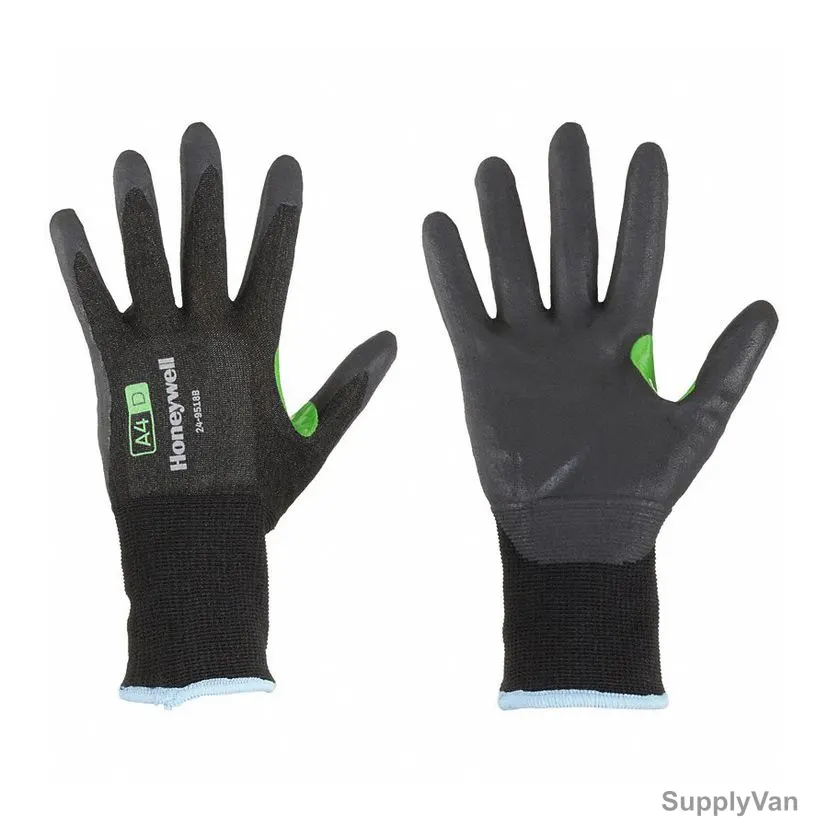 Honeywell Dipped Cut-Resistant Gloves, 24-9518B-9L, CoreShield, A4/D Cut, Nylon, Size9, Black — image 1