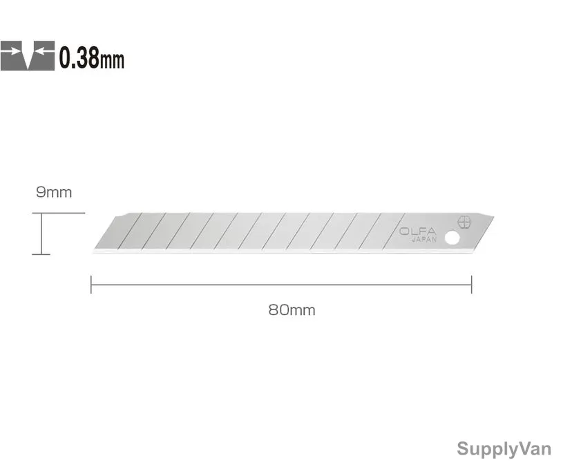 Olfa Standard Duty Blade Set, OL-ASB-10, 80MM Length