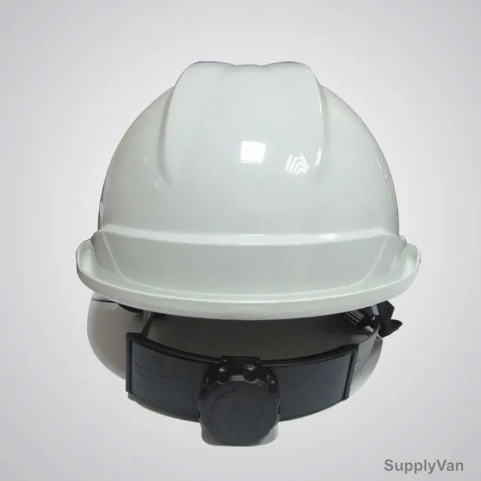 Power Tool Ratchet Safety Helmet, ABS-313, White