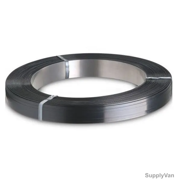 Metal Strap, Steel, 0.6MM Thk, 12.7MM Width, 42 Kg, Black