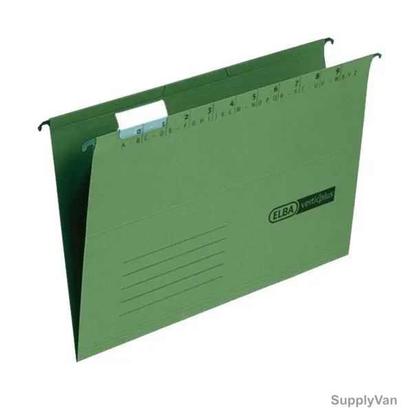 Elba VerticPlus Hanging File Folder, A4, Green