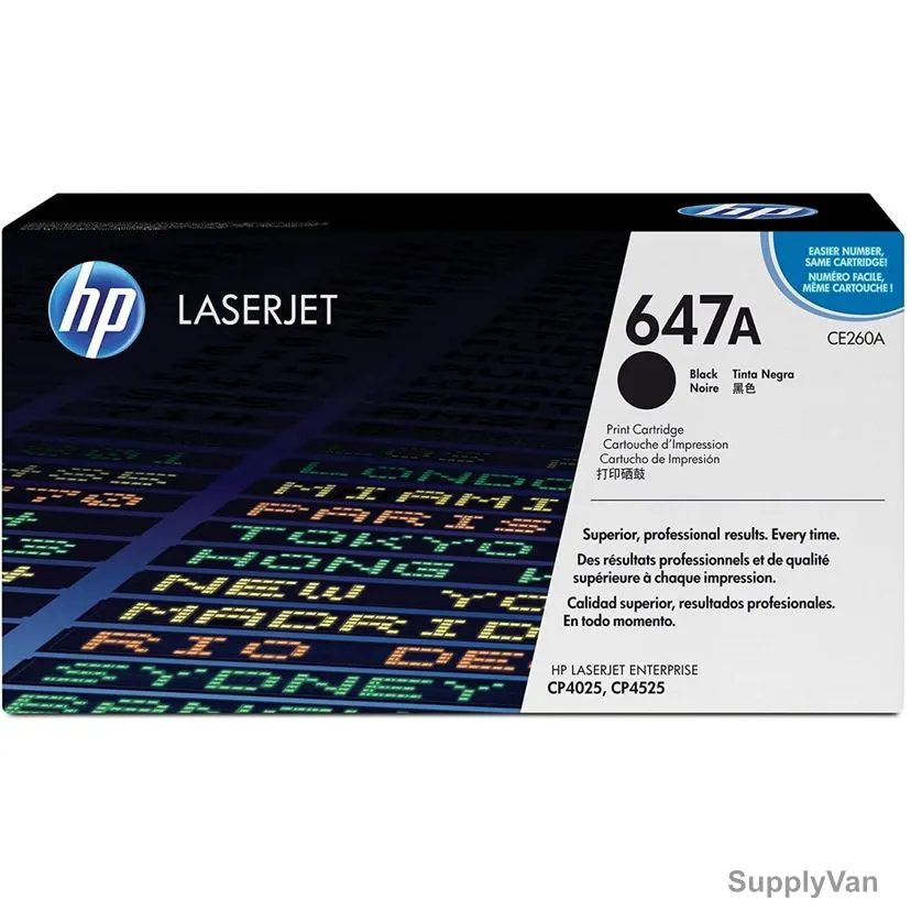 HP Original LaserJet Toner Cartridge, CE260A, 647A, Black — image 1