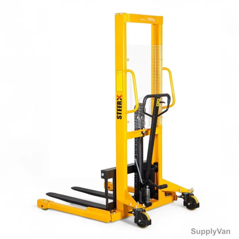 Steerx Manual Straddle Leg Hand Stacker, SMHS15-2000A, Steel, 2000MM Lifting Height, 1500 Kg Weight Capacity — image 1