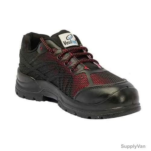 Vaultex Steel Toe Low Ankle Protective Footwear, MLA, KPU/Fabric, SBP, Size38, Black