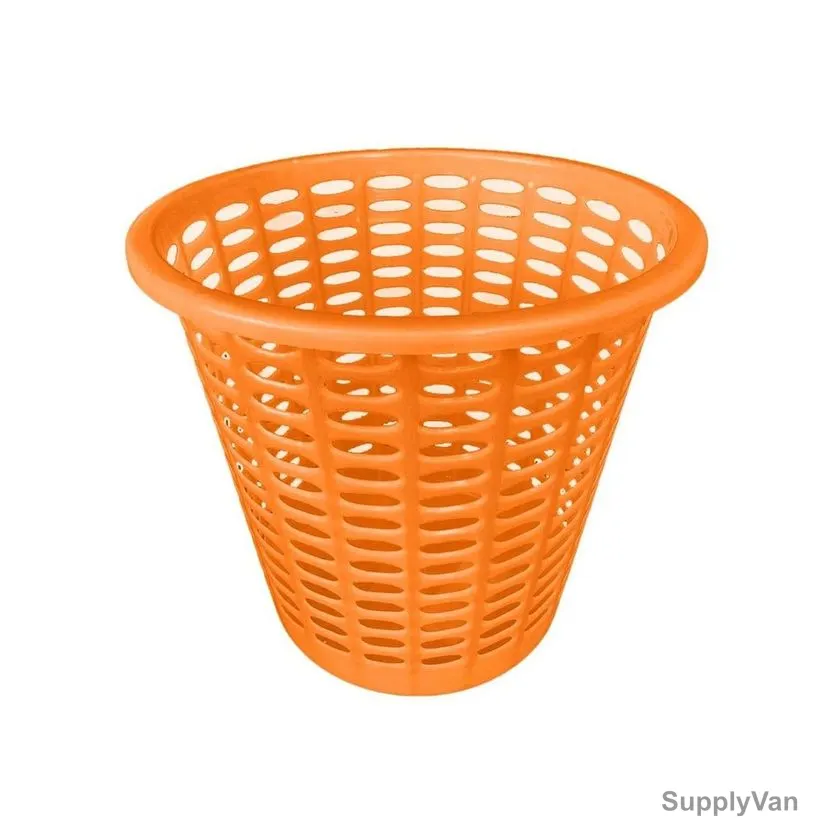 Akc Storage Basket, GB08, Plastic, Round, 27CM Height x 25CM Width, Orange