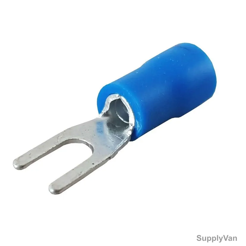 Fork Terminal, VY 2-3, 16 to 14 AWG, Blue, PK100 — image 1