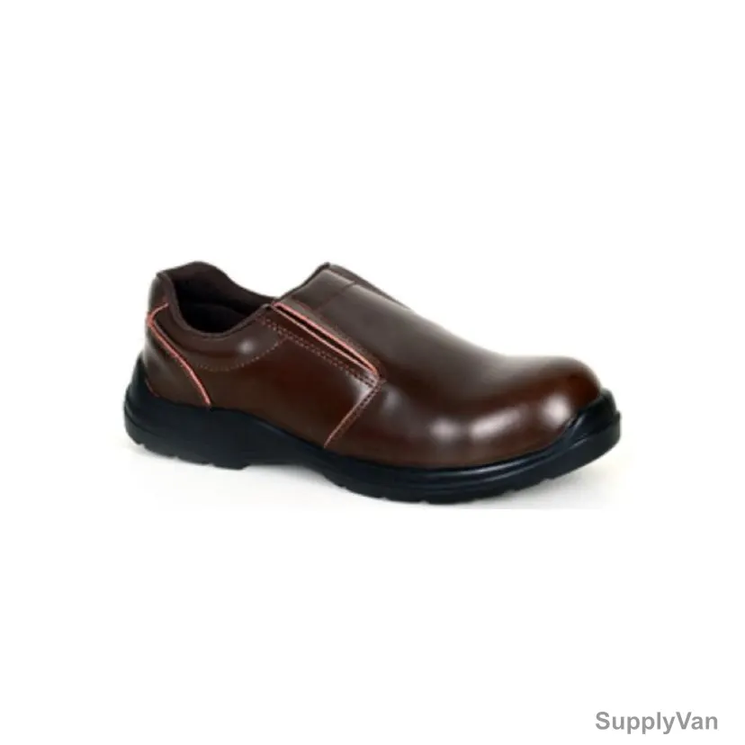 Vaultex Executive Steel Toe Safety Shoes, RUQ, Leather, Size45, Brown