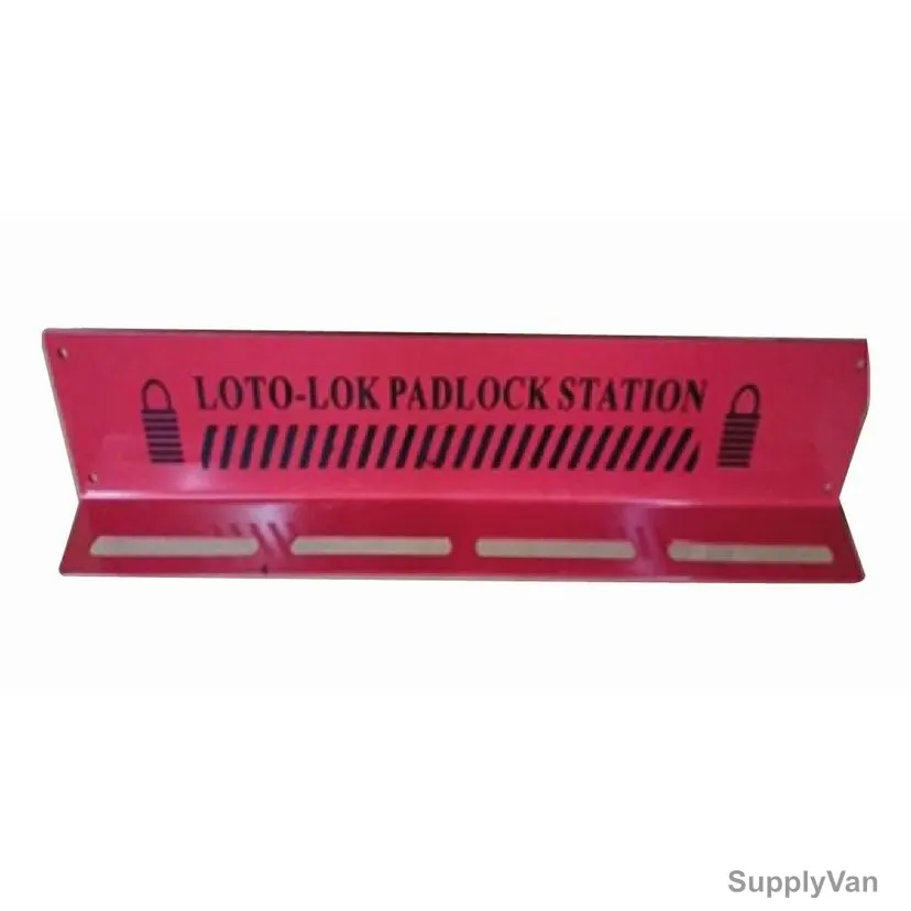 Loto-Lok Padlock Cabinet, PS-HANG24, 24 Locks, 85 x 530MM, Red