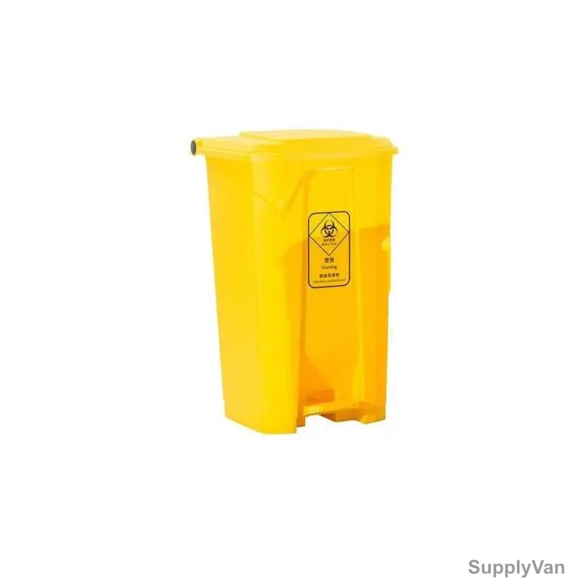 Xdpc Pedal Waste Bin, 50K-7, Plastic, 50 Ltrs, Yellow