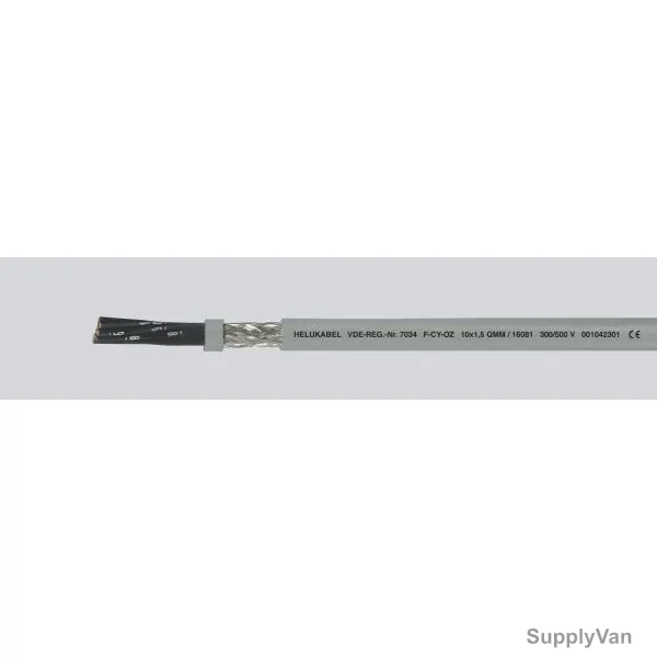 HELUKABEL Flexing Cable, F-CY-OZ, 18 AWG, 300-500V, 2 x 1 MM Sq, 5 Mtrs