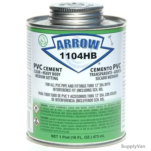 Arrow PVC Cement, 1104HB, 473ML