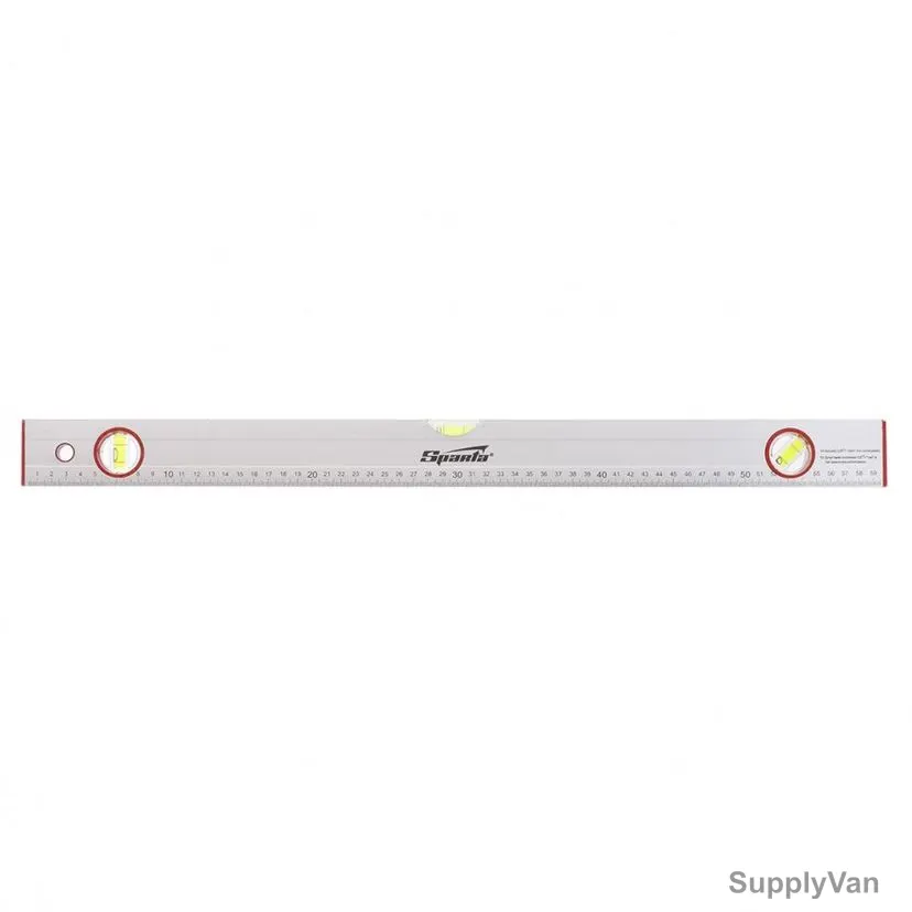Sparta Aluminium Level, 331235, 3 Vials, 600MM