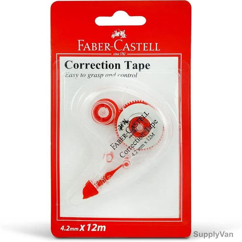 Faber-Castell Correction Tape, FCCT-EN412-B, 4.2MM Width x 12 Mtrs Length