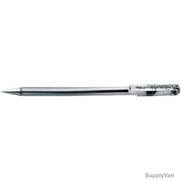 Pentel Superb Ball Point Pen, PE-BK77-A, 0.7MM Tip, Black, 12 Pcs/Pack