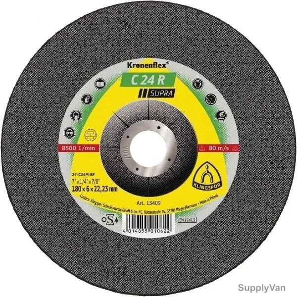 Klingspor Grinding Disc, C24R, Kronenflex, Supra, 115MM