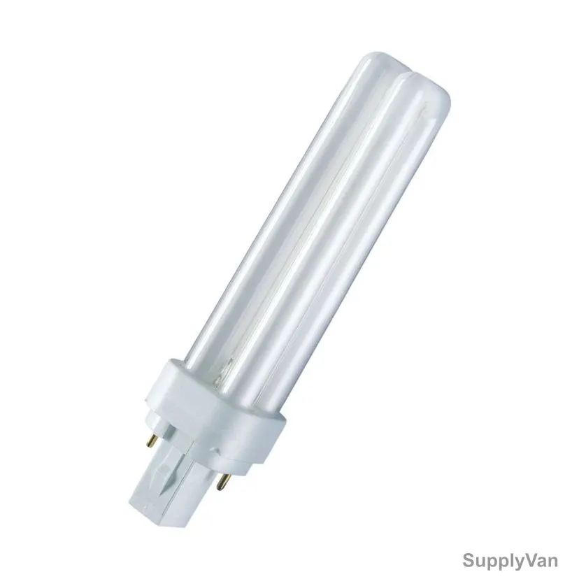 Osram Fluorescent Lamp, Dulux D, 13W, G24d-1, 4000K, Lumilux Cool White