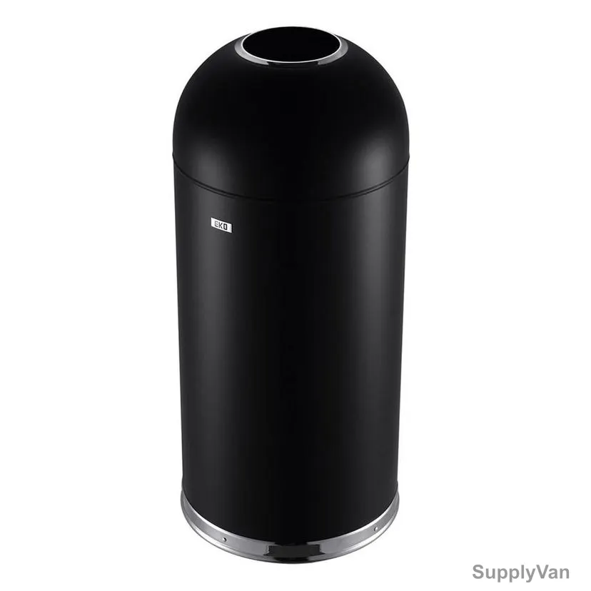 Eko Open Top Commercial Trash Bin, SS84K-30, Eternal, Stainless Steel, 30 Ltrs, Black — image 1