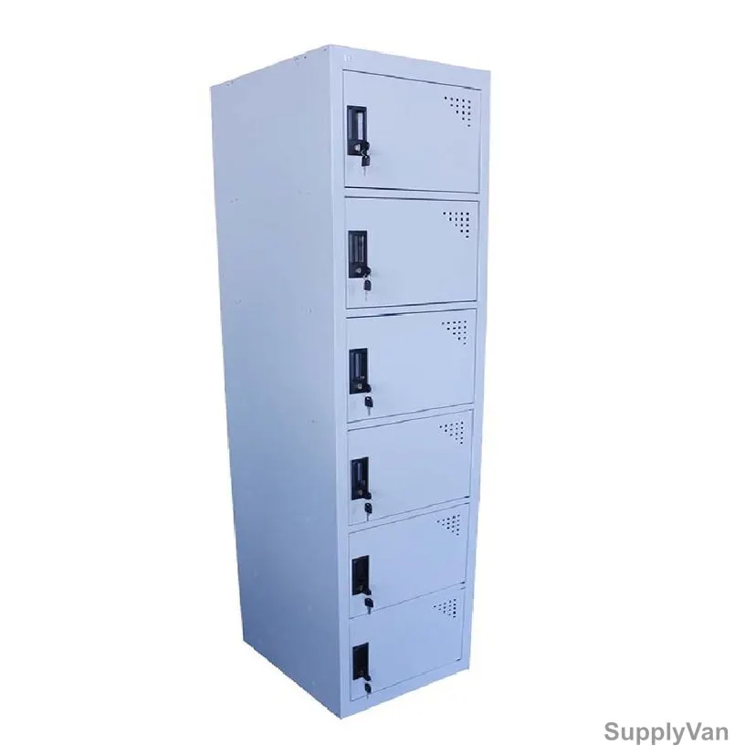 Rigid 6 Door Locker, RGD-36, CRCA Steel, 380MM Width x 1800MM Height, Grey — image 1