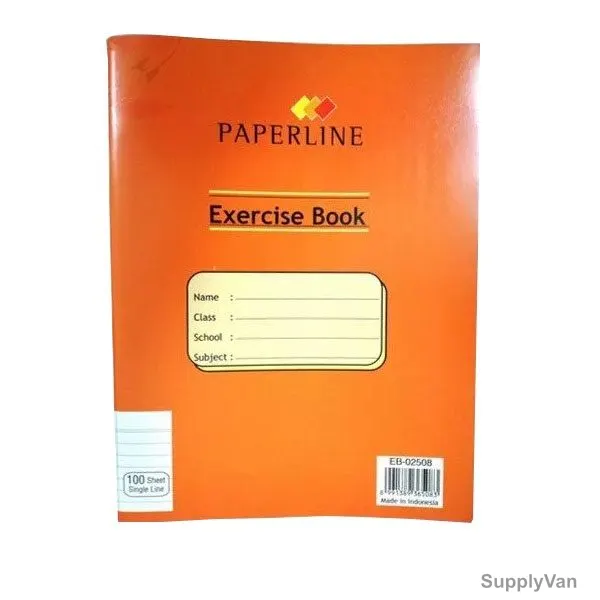 Paperline Single Line Left Margin Exercise Book, EB-02508, 200 Pages, 16 x 21CM, 10 Pcs/Pack