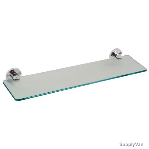 Vado Frosted Glass Shelf, Elements, Wall Mounted, 558MM, Chrome, Silver — image 1