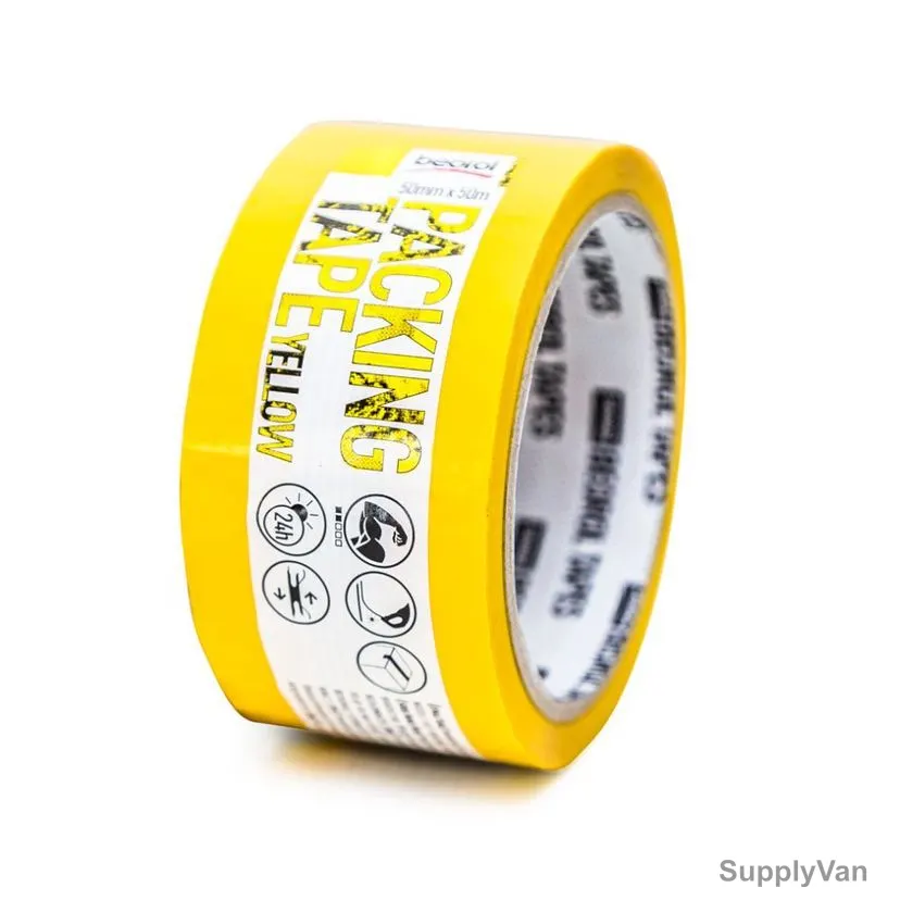 Beorol Packing Tape, KSZU, Acrylic Adhesive, 50MM x 50 Mtrs, Yellow — image 1